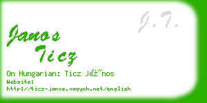 janos ticz business card